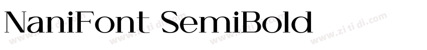 NaniFont SemiBold字体转换